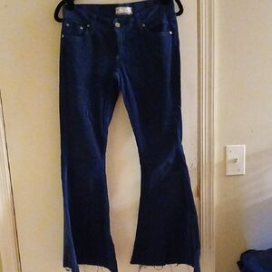 Free People Dark Navy Blue Corduroy Flare Pants